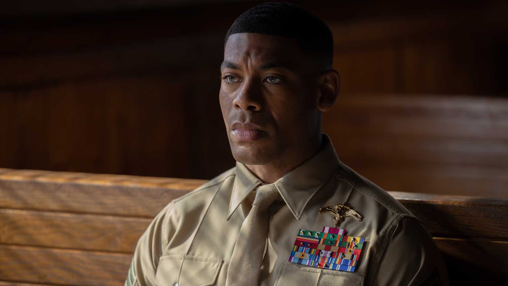 John Stewart in military uniform for Lanterns episode 3