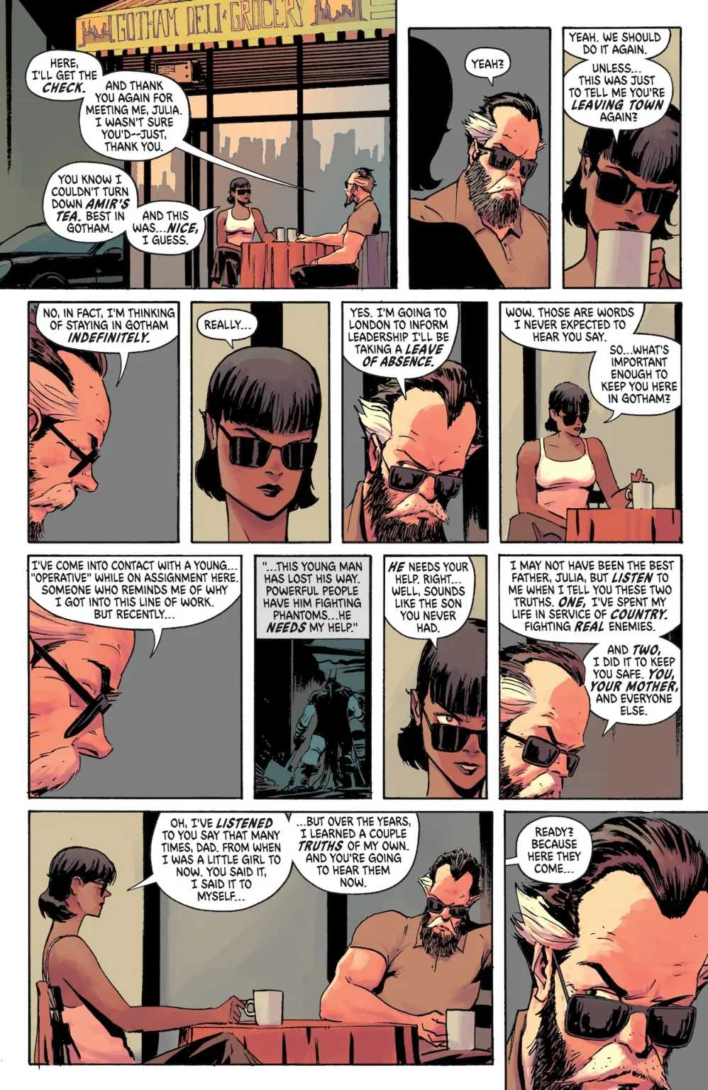 Julia speaks to Alfred Pennyworth in Absolute Batman #23