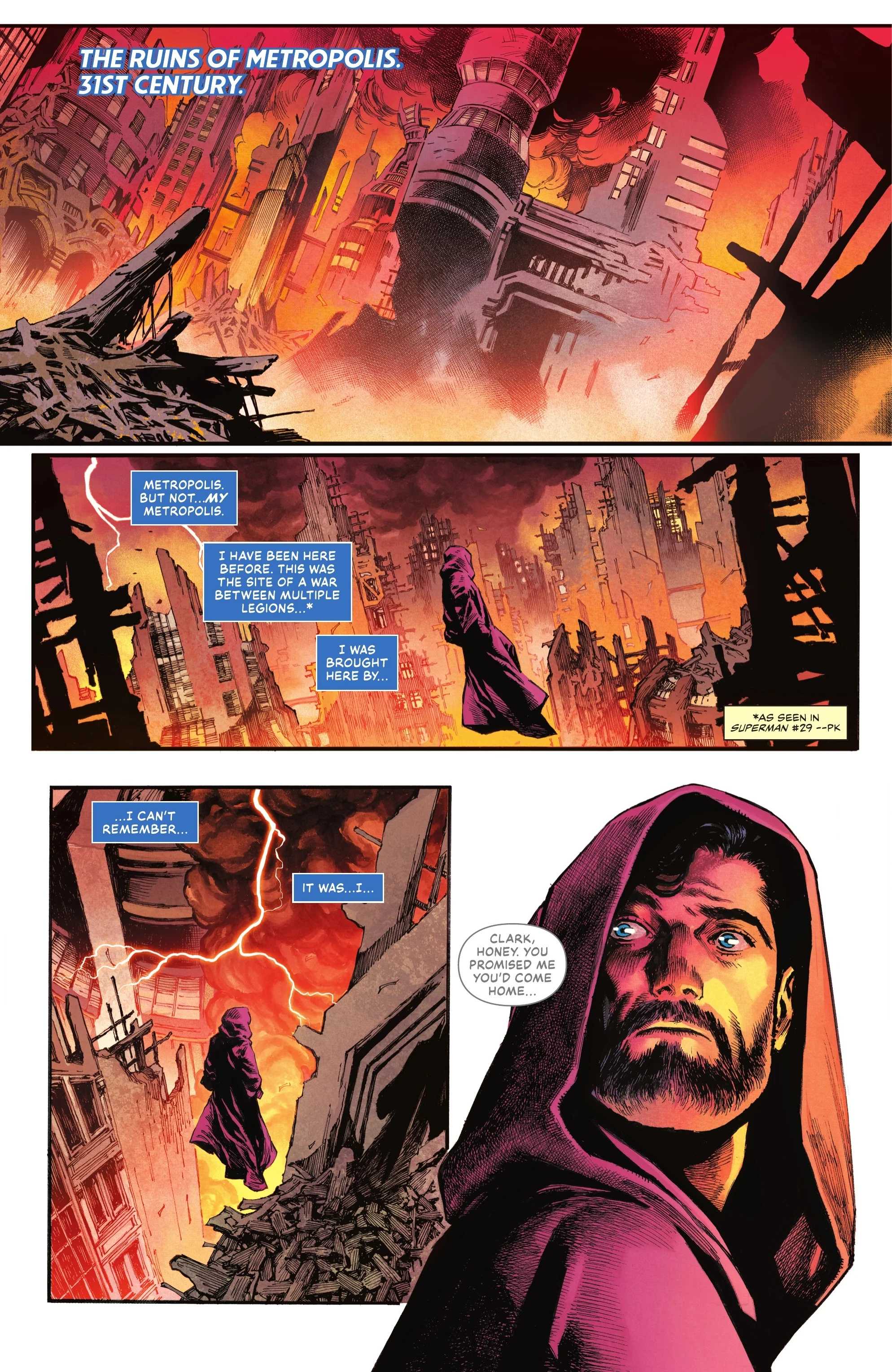 Kal-El wears Time Trapper's cloak in Superman Annual 2026