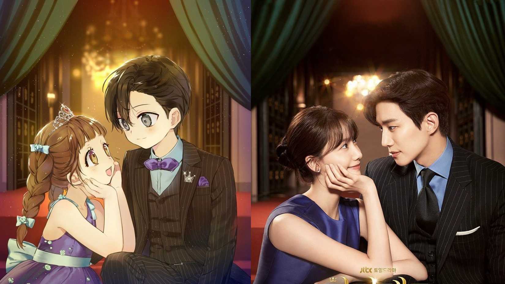 King the Land k-drama and webtoon posters