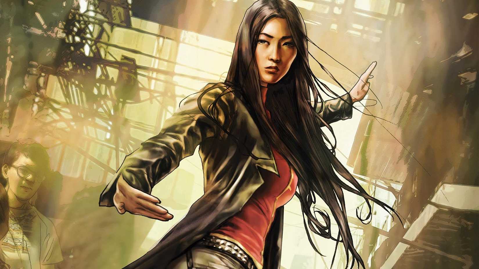 Lady Shiva posed in a fighting stance