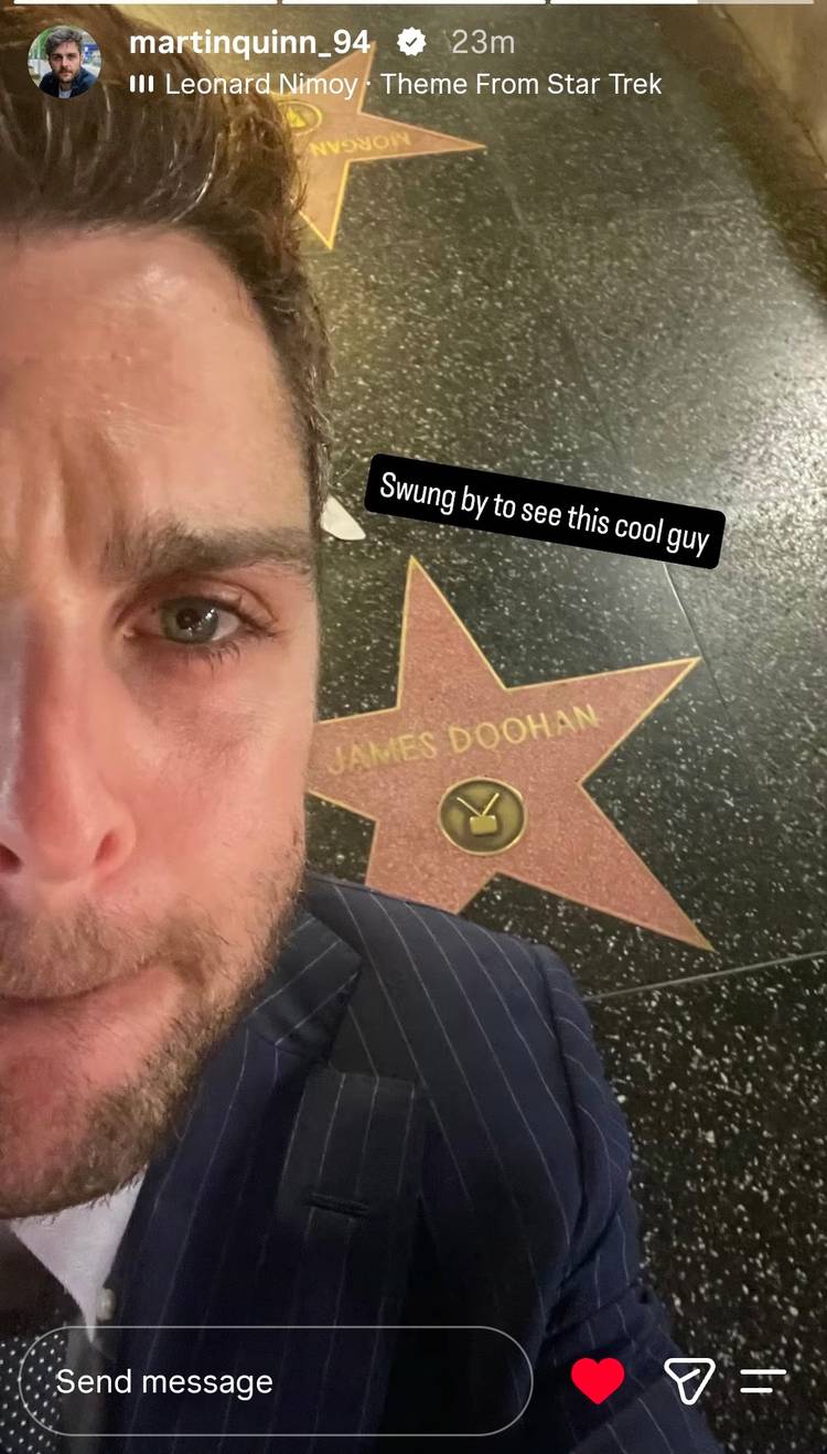 Martin Quinn at James Doohan's Hollywood star