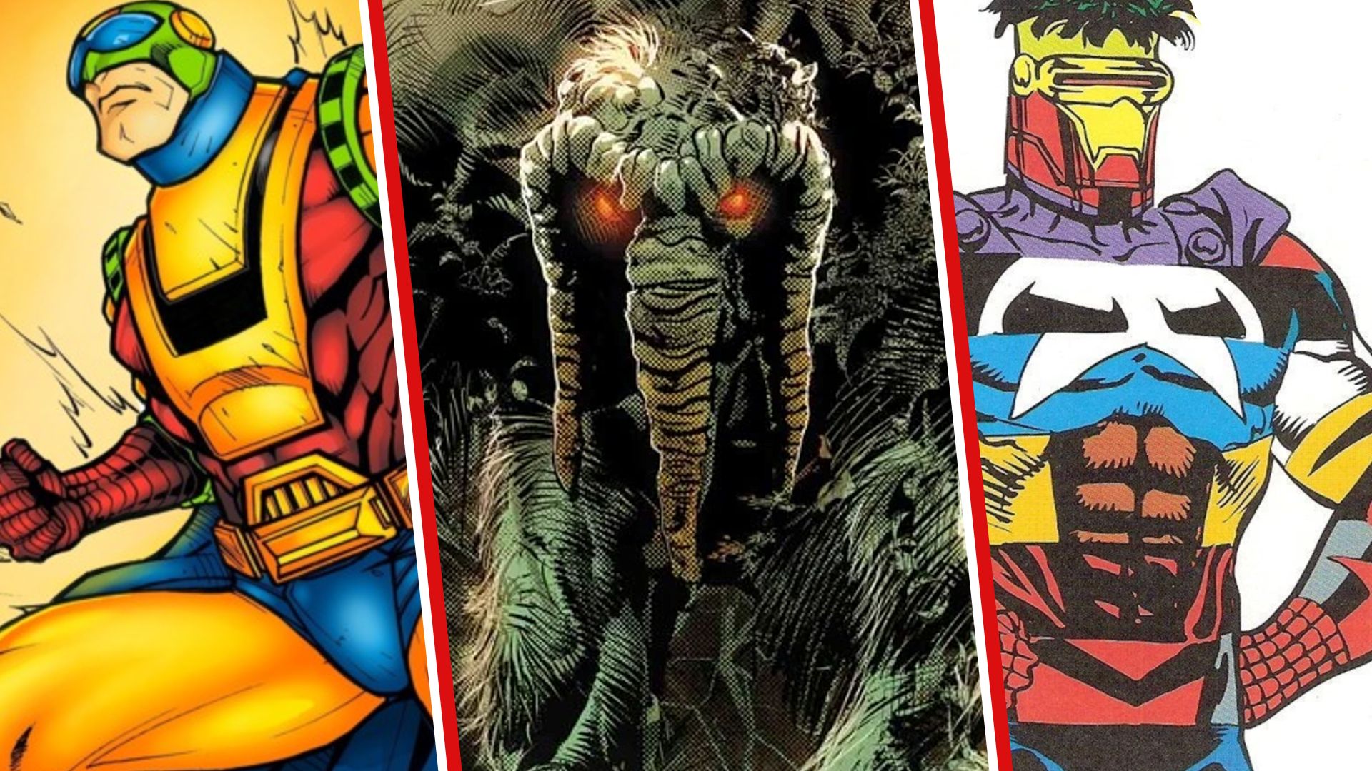 marvel heroes man-thing, captain ultra, combo man