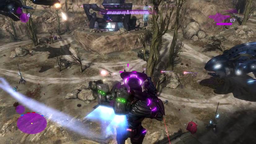 Image shows gameplay from The Prophet's Hand mod for Halo