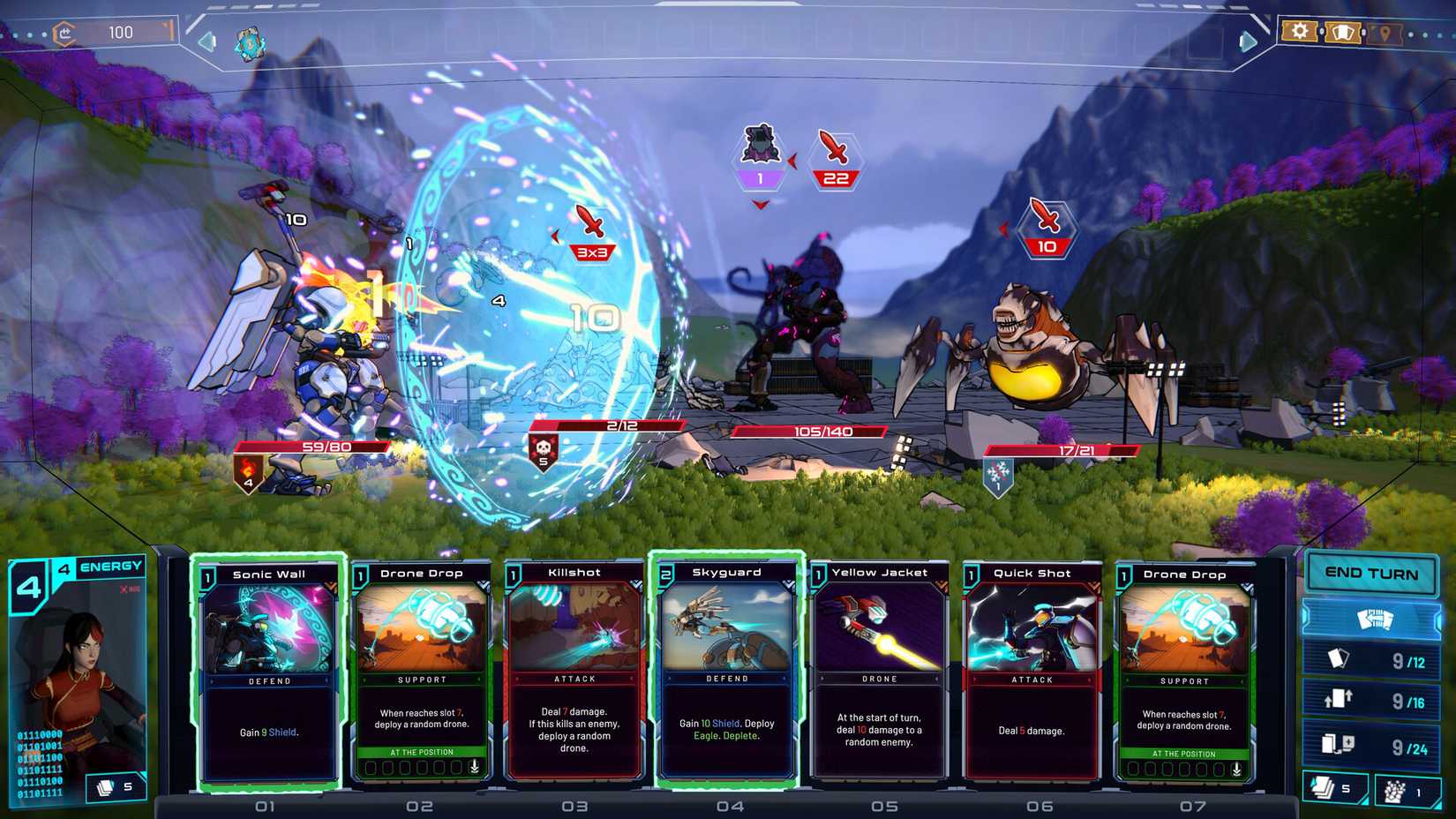 Mech using a shield in Mechborn.