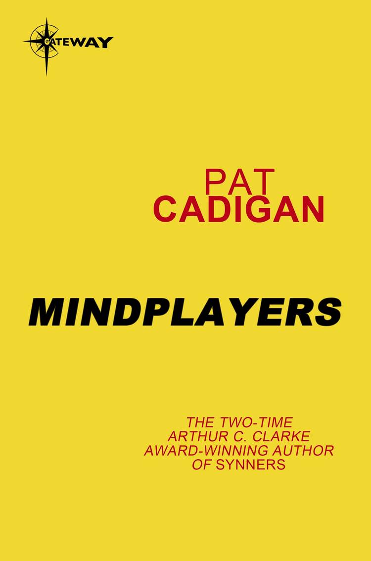 Mindplayers by Pat Cadigan has a yellow background with red text