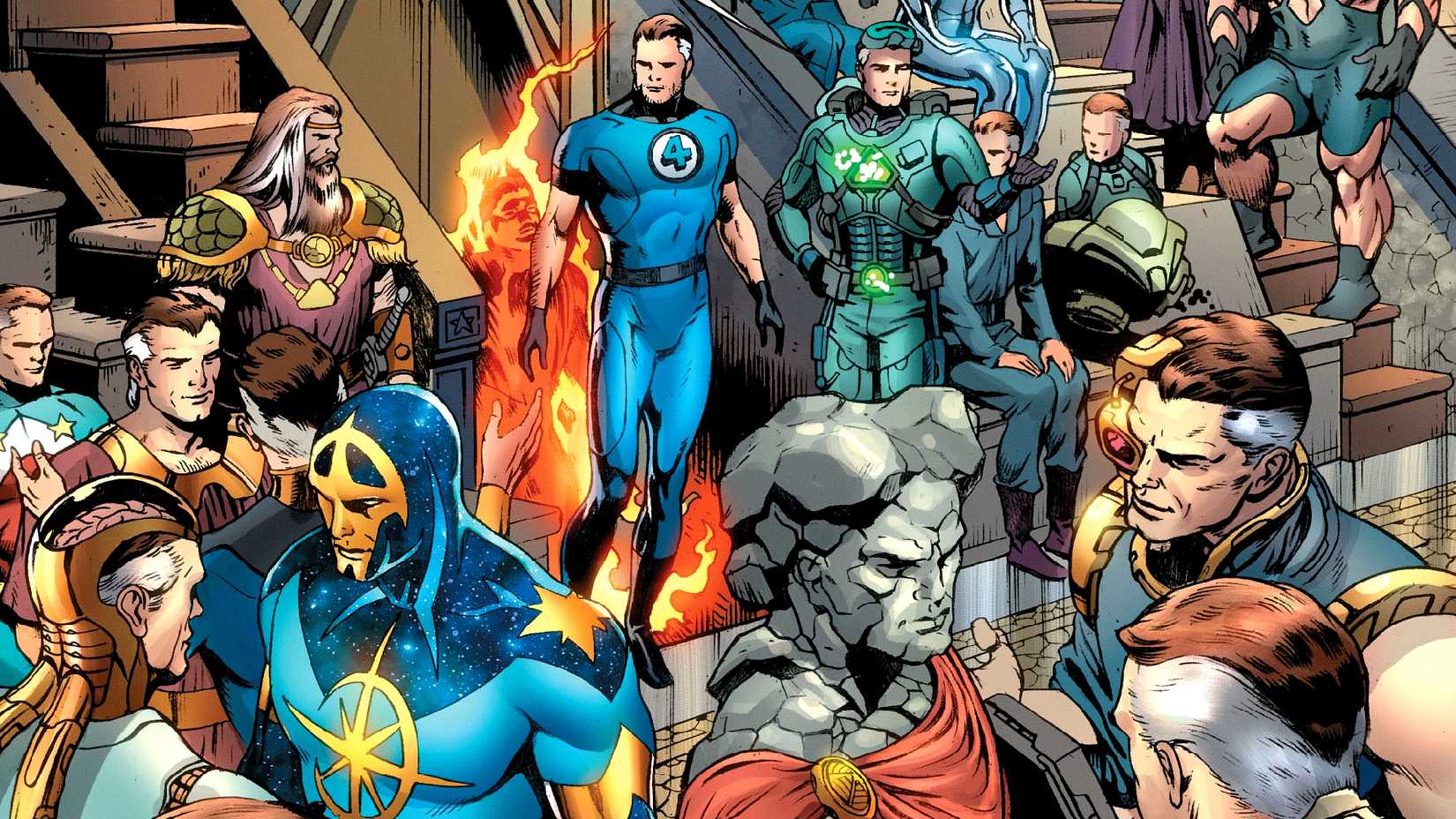 Mister Fantastic meets the Interdimensional Council of Reeds in the Marvel multiverse