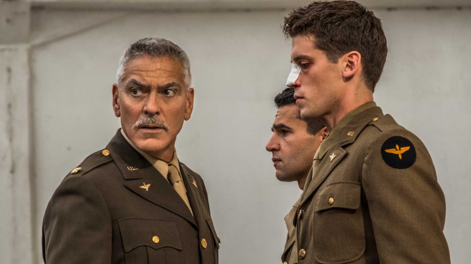 George Clooney, Christopher Abbott, and Pico Alexander in Catch-22