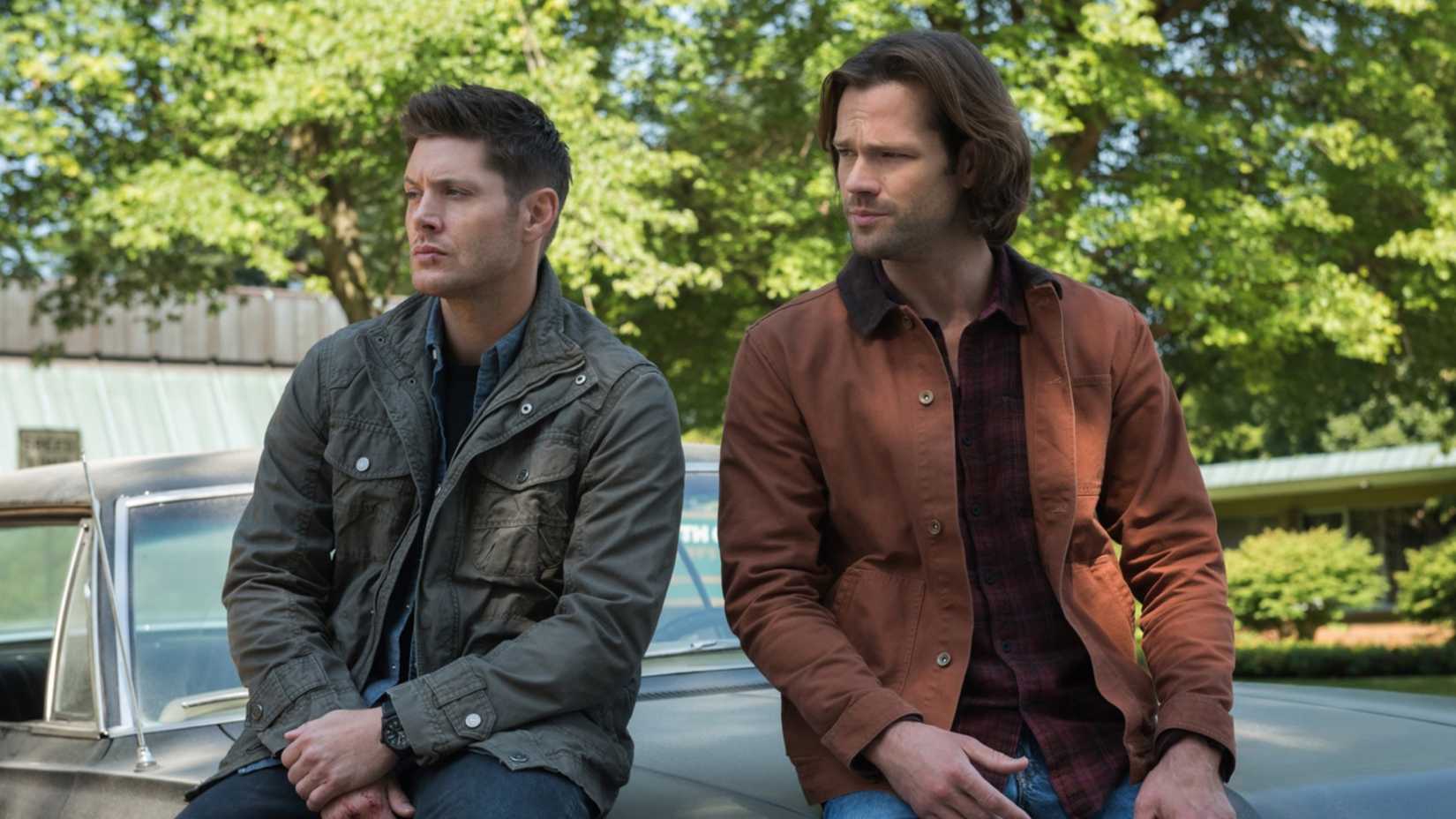 Sam and Dean on the Impala in Supernatural season 13
