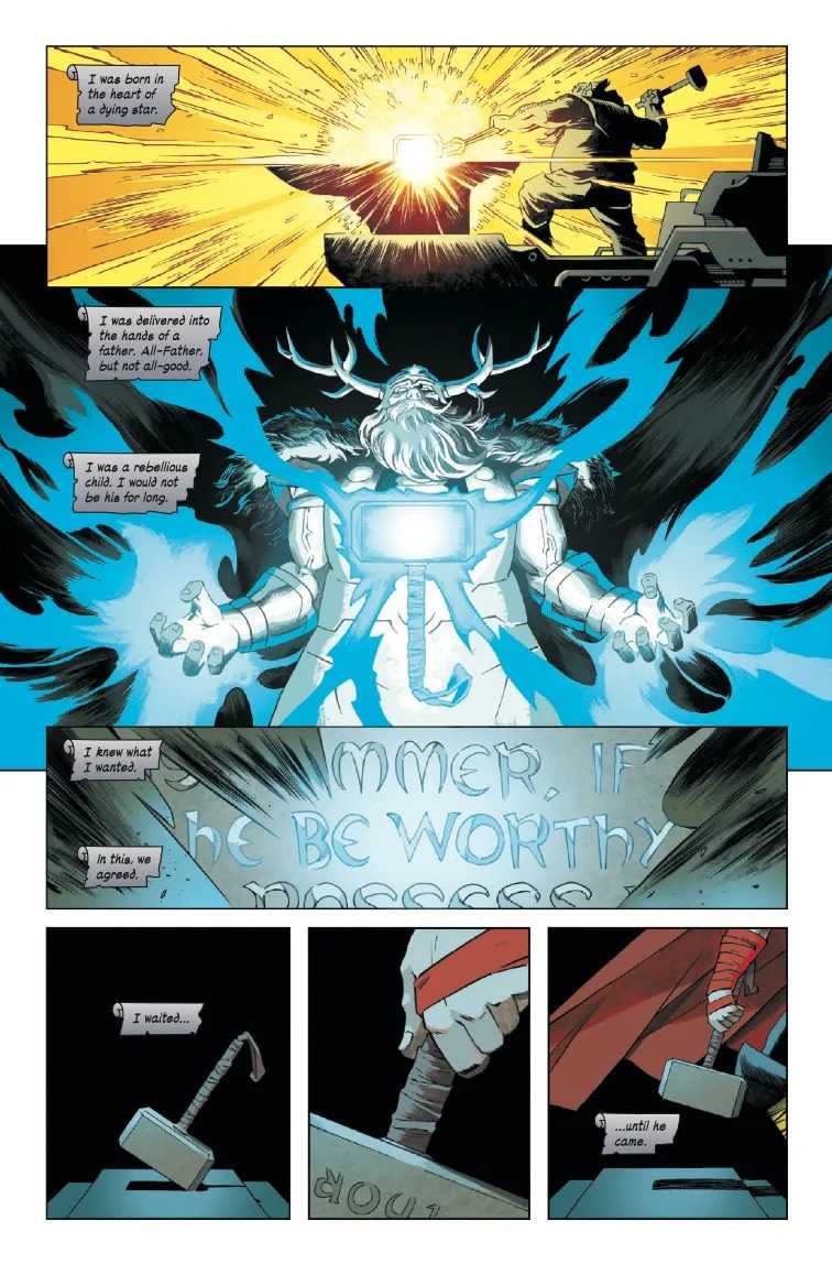 Mjolnir narrates its story in Thor #800 comic cover