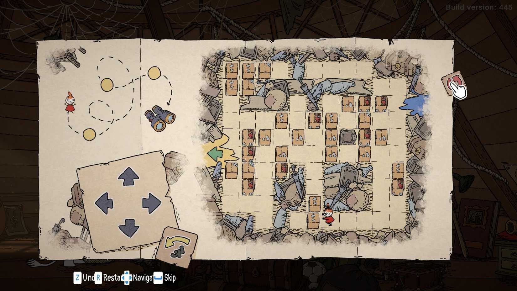 Moomin Midsummer Madness screenshot from demo of Little My in a puzzle