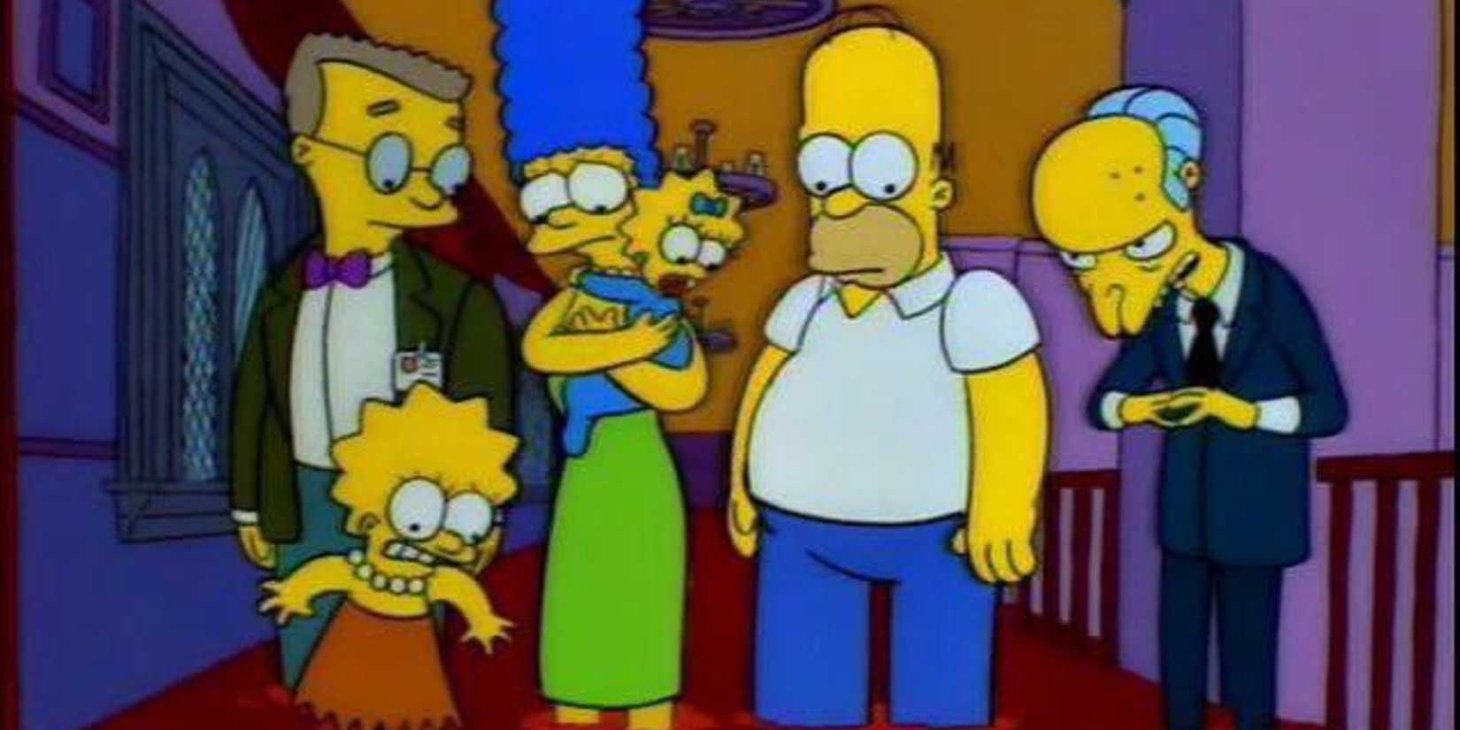 Mr Burns standing in blood in The Simpsons