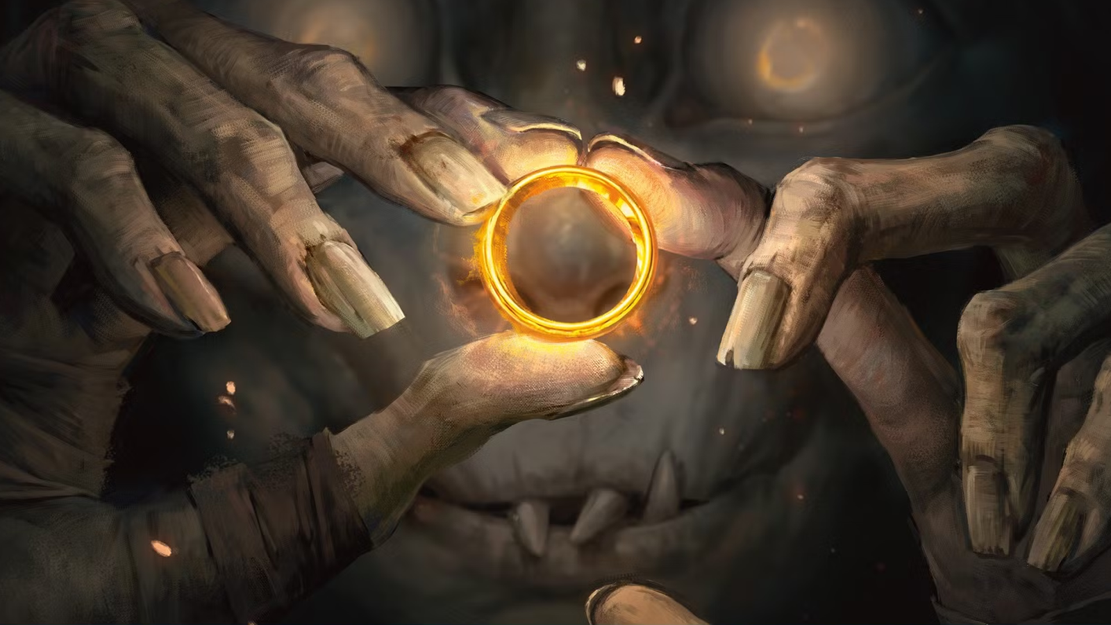 MTG Gollum Looking at The One Ring