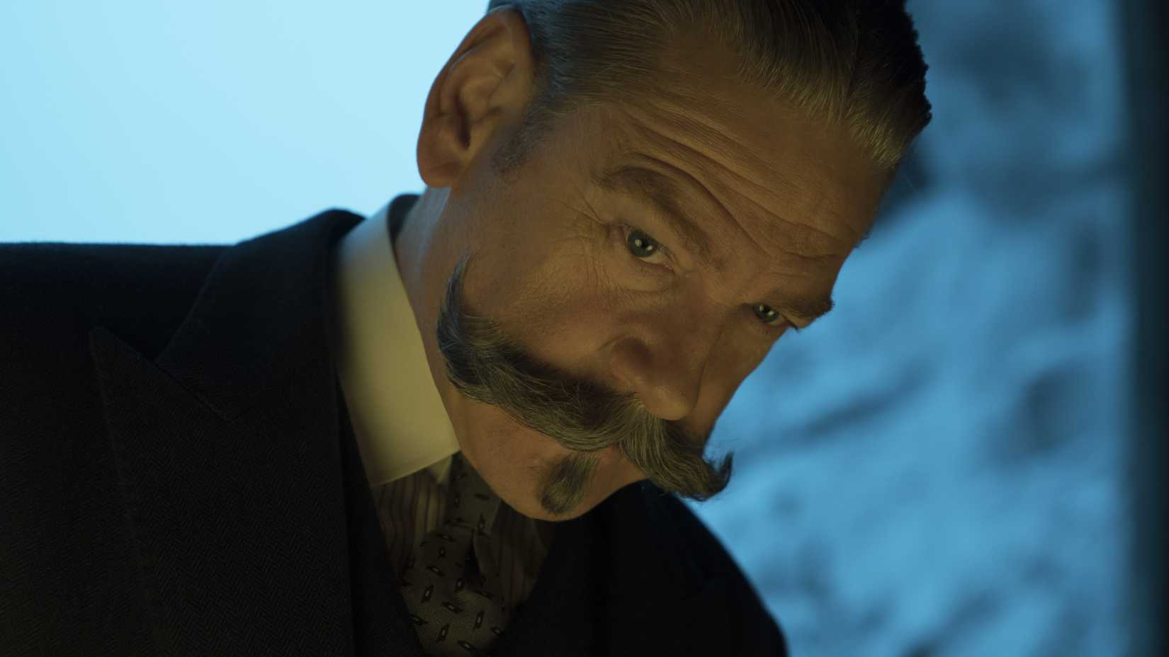 Kenneth Branagh as Hercule Poirot in Murder on the Orient Express
