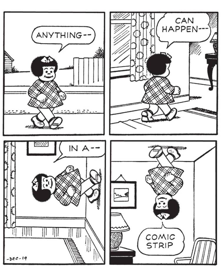 Nancy says anything can happen in a comic strip