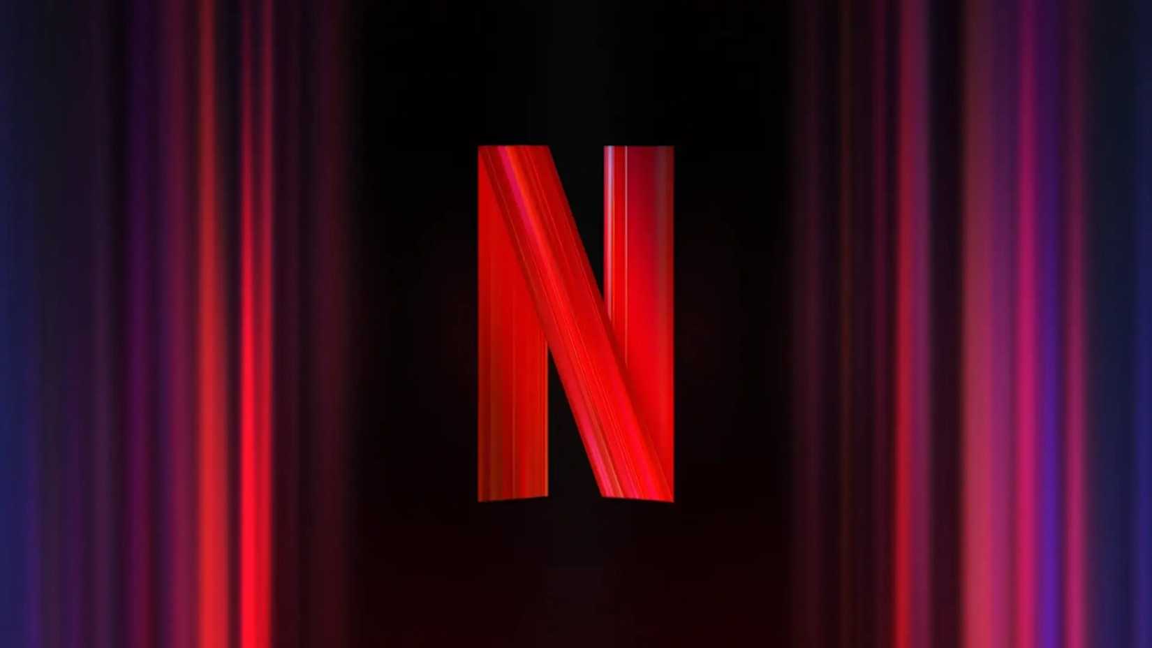 Netflix Logo with Tudum lines around it
