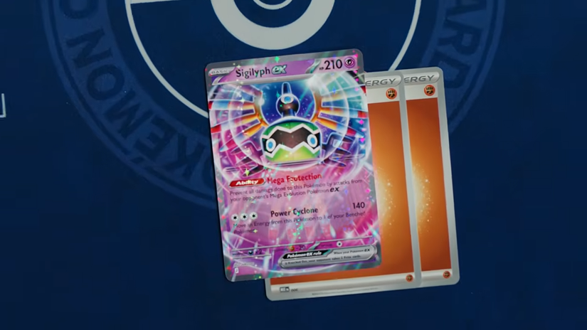 The Sigilyph ex card from Pokémon TCG Flowing Fists.