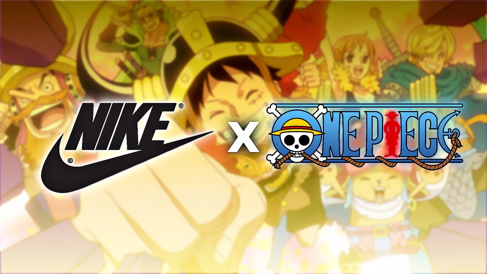 Nike x One Piece Logos With Straw Hats Behind It