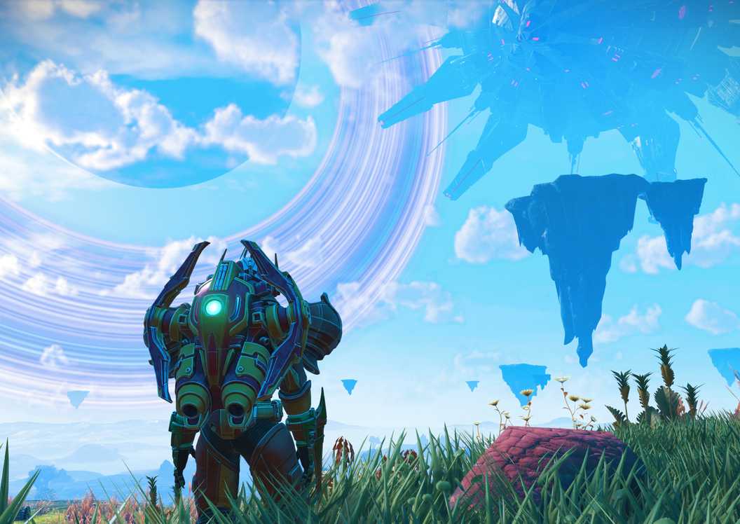 No Man's Sky Swarms update screen of clouds and aliens