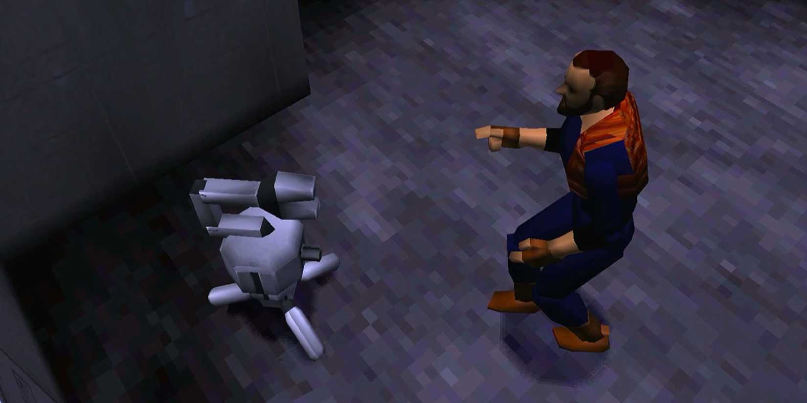 Raz and the robot Pipo in PS1 game OverBlood