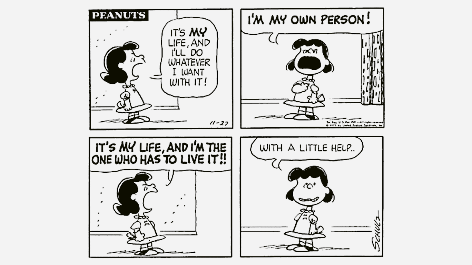 Peanuts Best Lucy Quote November 11 1970