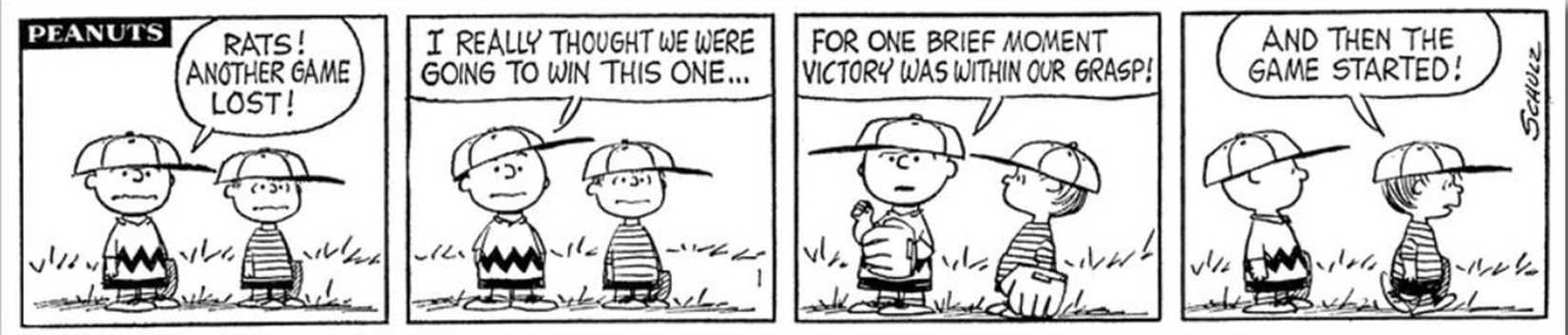 Peanuts comic strip featuring Charlie Brown and Linus