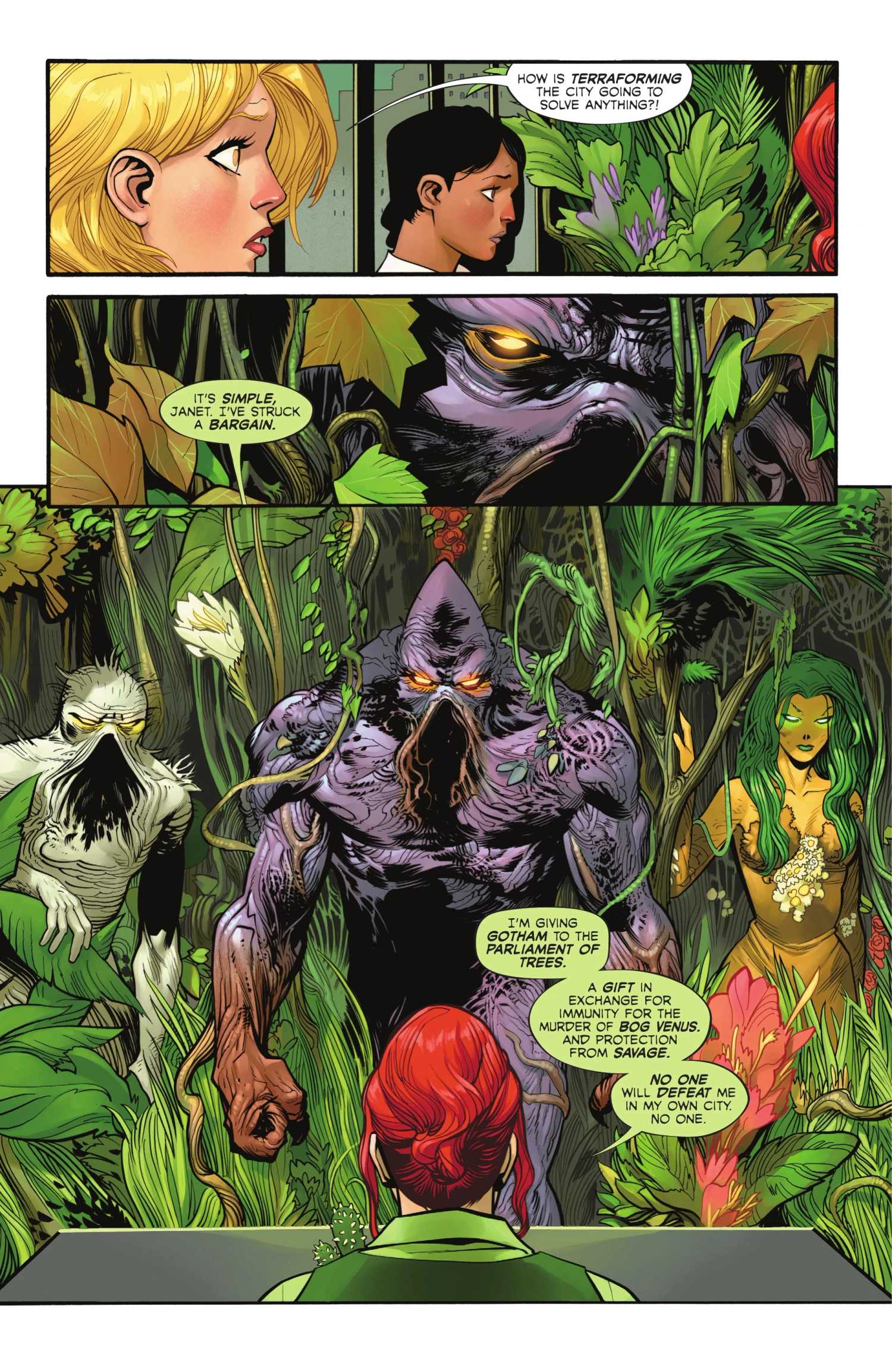 Poison Ivy hires the Parliament of Trees
