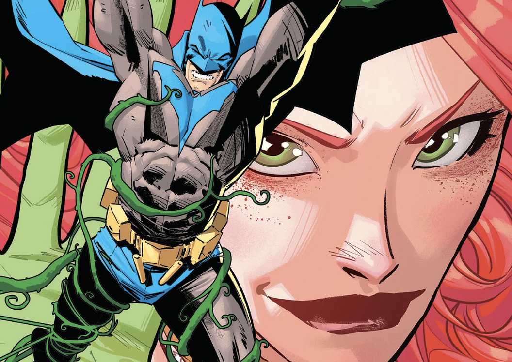poison ivy looming large over batman