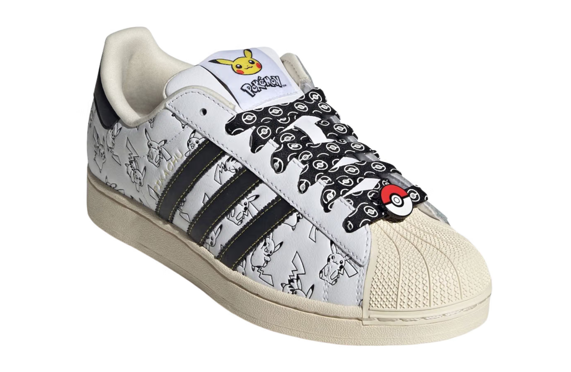 Pokemon Adidas black and white pikachu with pokeball