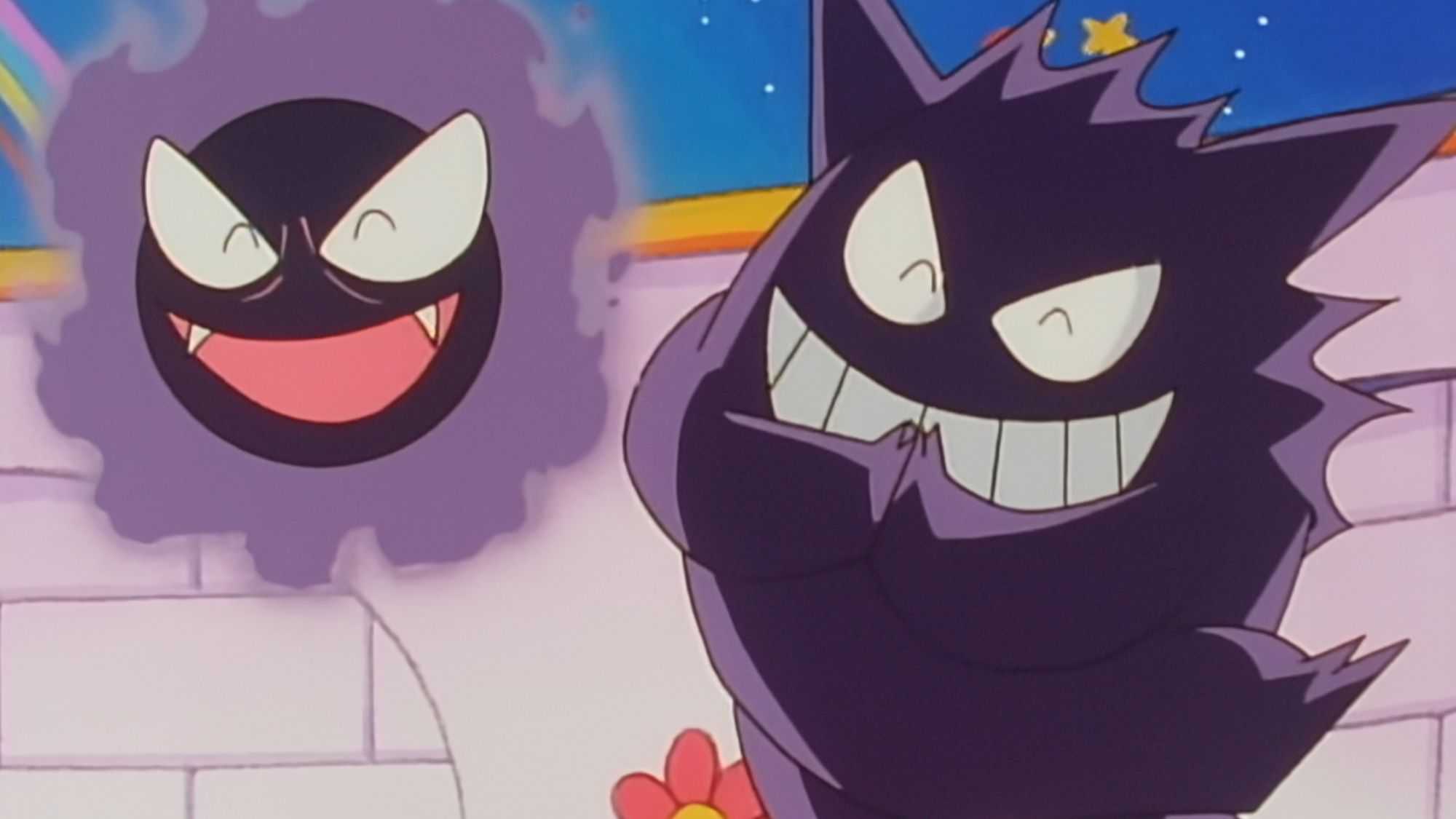 Pokemon Gengar and Ghastly celebrating