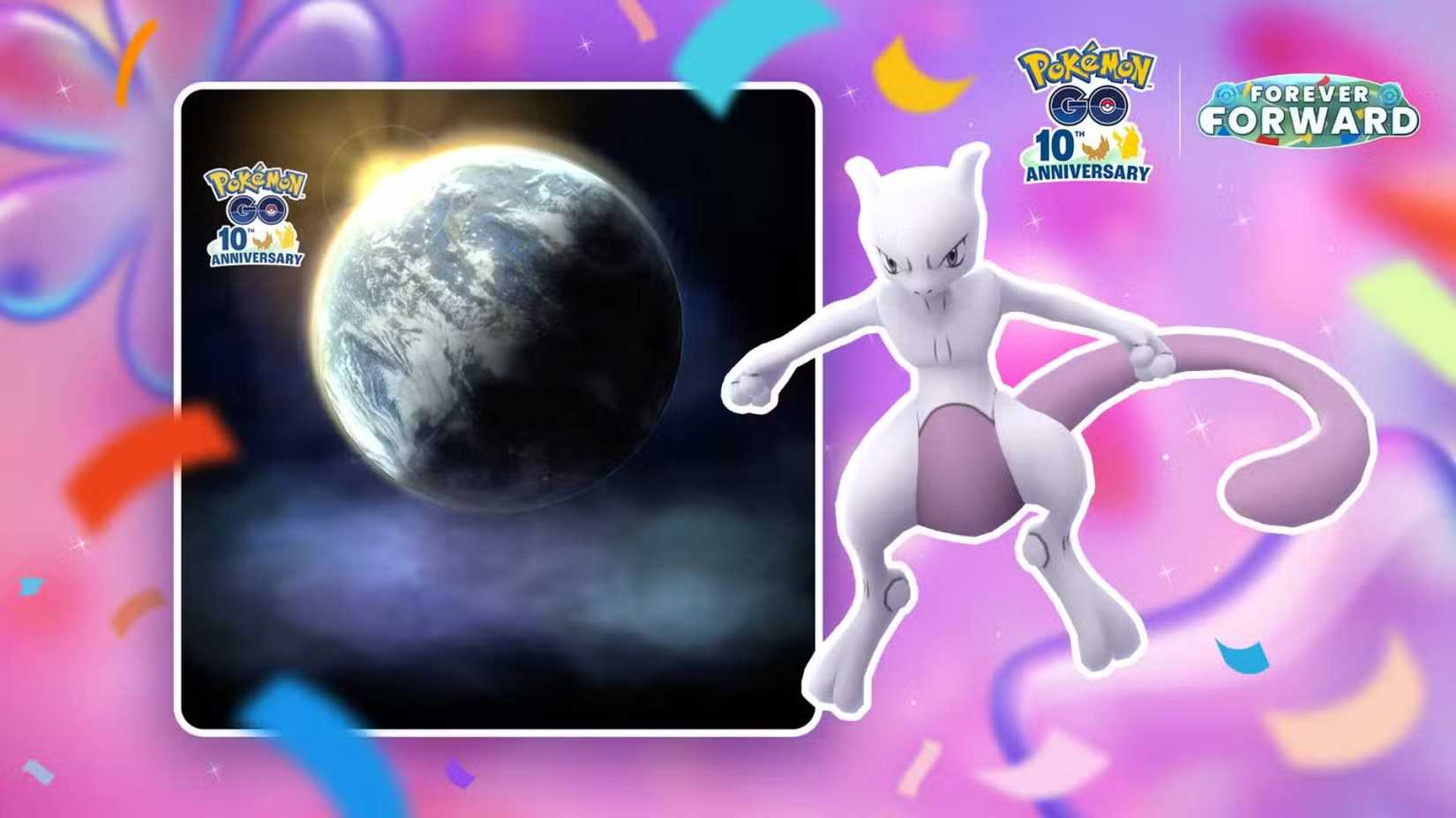 Mewtwo from the Pokemon GO 10th anniversary event.