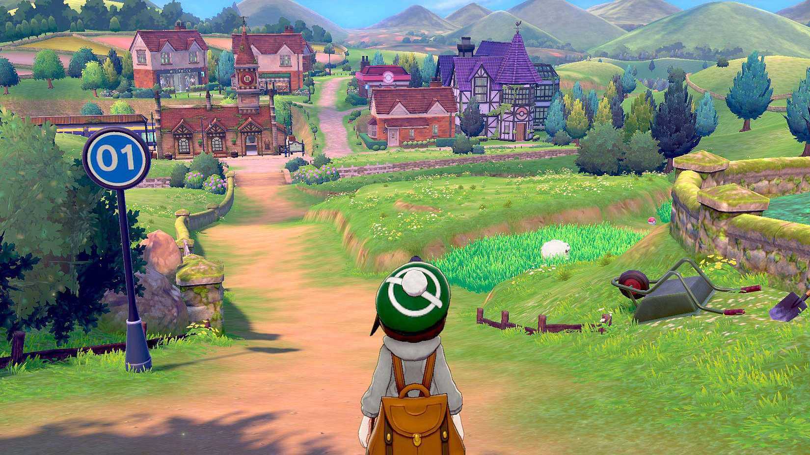 The player looking at Postwick in Pokemon Sword and Shield.
