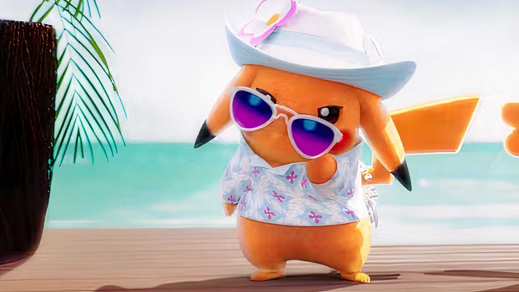 Pokemon Winds and Waves Pikachu with sunglasses