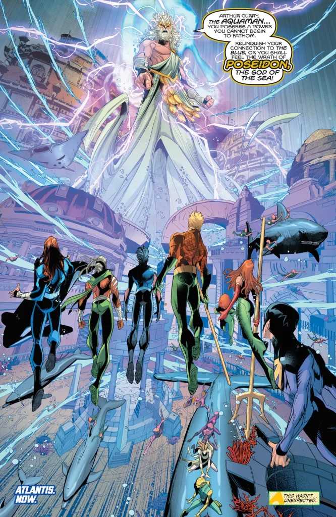 Poseidon requests Arthur to give up the Blue in Emperor Aquaman #20