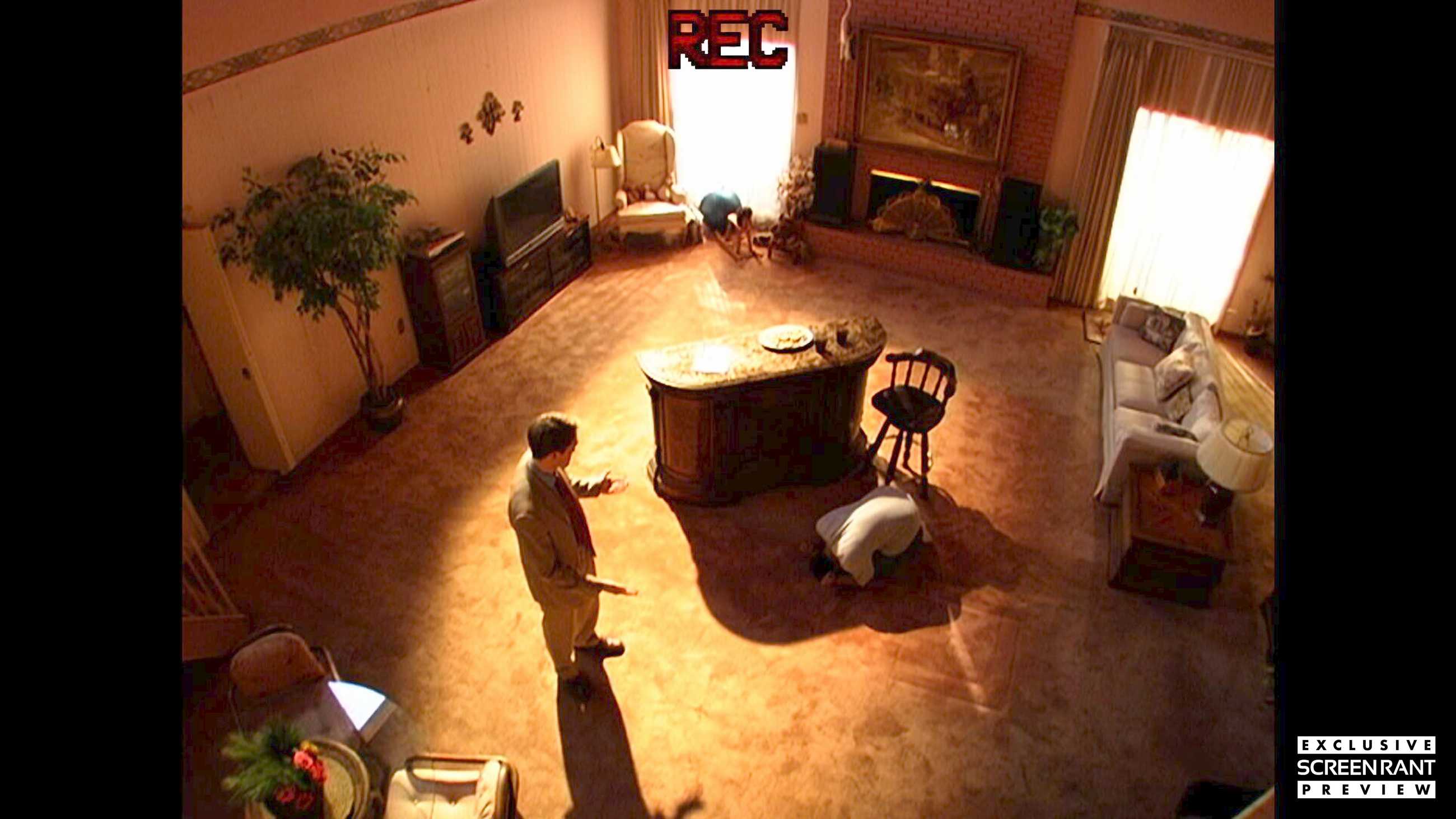 Robert Pattinson confronting a collapsed sexual predator filmed as if from a hidden camera