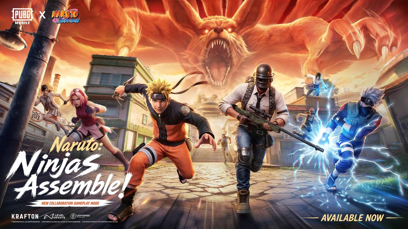 PUBG MOBILE x Naruto Crossover Key Art