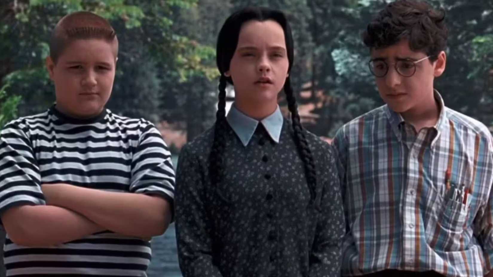 Puglsey, Wednesday, and another kid in Addams Family Values