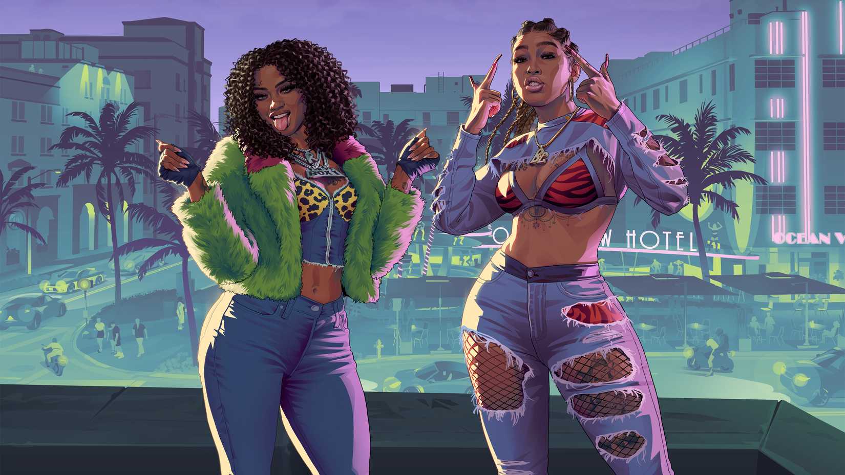 Real Dimez landscape artwork Rockstar Games