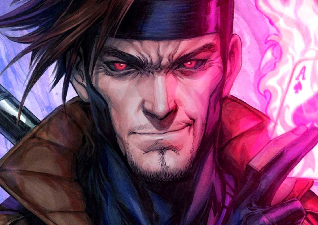 Remy LeBeau aka Gambit flicks a playing card in X-Men comic cover