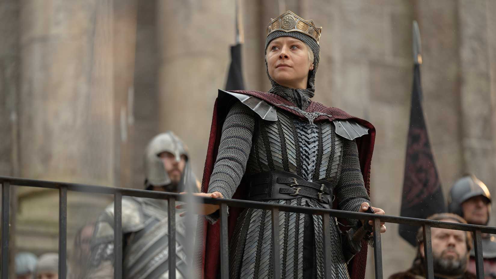 Rhaenyra (Emma D'Arcy) in armor during House of the Dragon season 3 finale