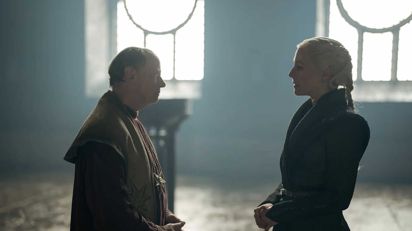 Rhaenyra with the High Septon in House of the Dragon