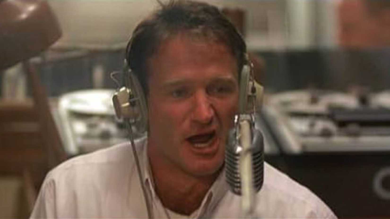 Robin Williams as Airman First Class Adrian Cronauer in Good Morning Vietnam