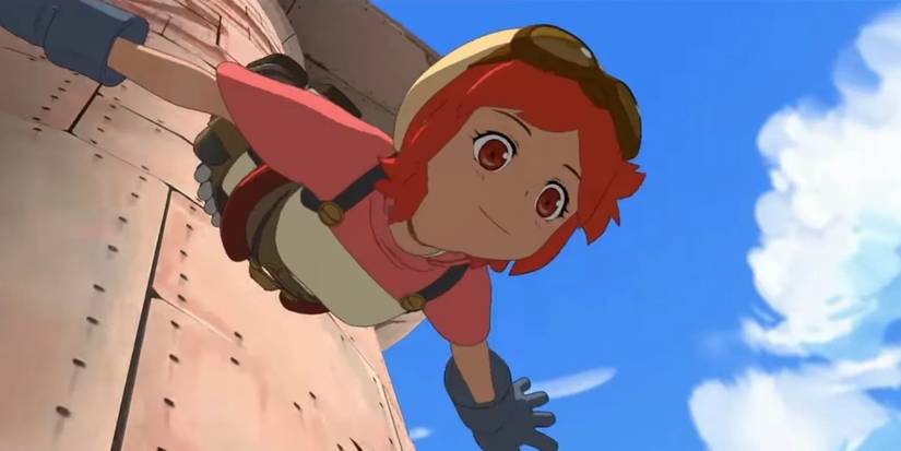 Sara Grace smiling with her arms out in Netflix's Eden