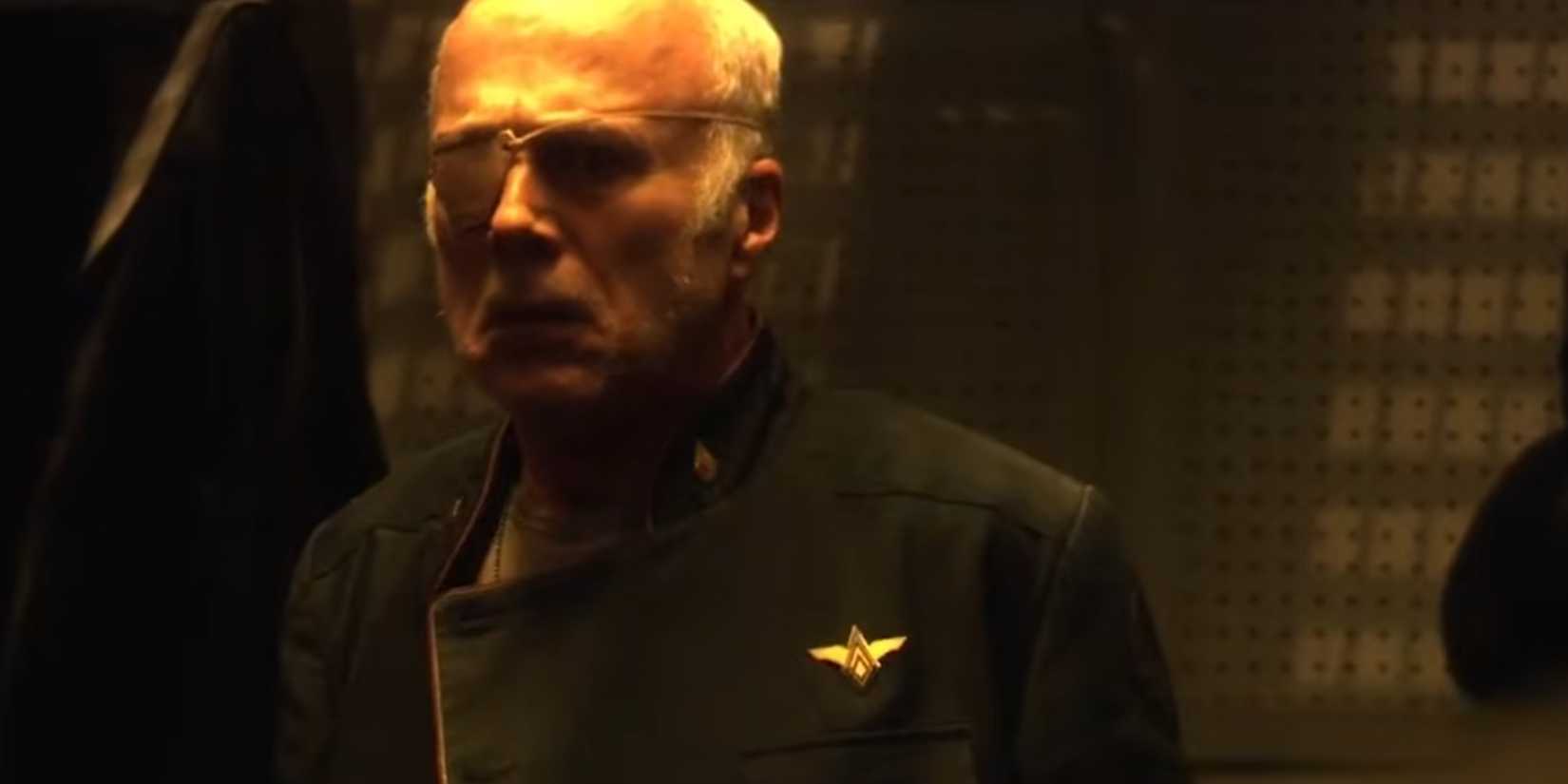 Saul Tigh struggling to accept his Cylon identity in Battlestar Galactica