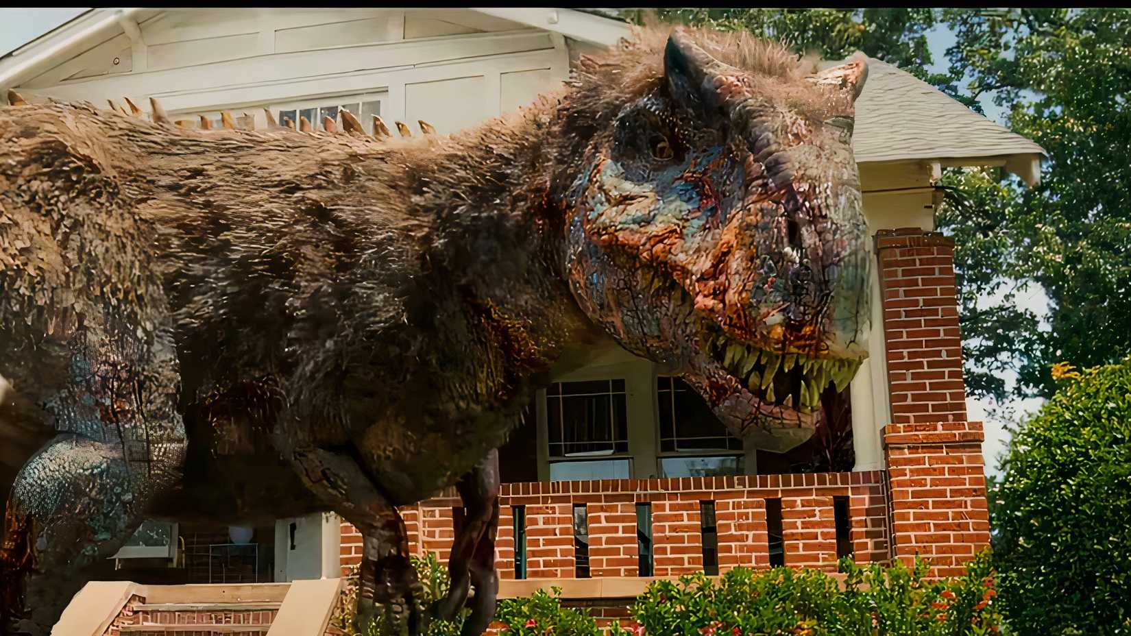 Scary allosaurus in The End of Oak Street