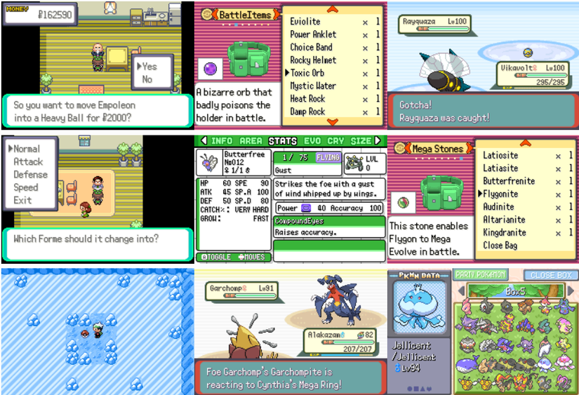 Pokemon ROM hack Inclement Emerald screenshots