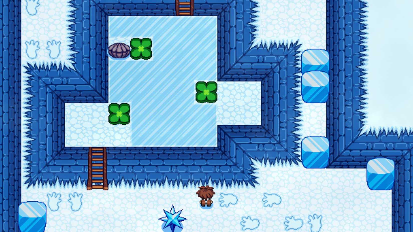 Screenshot from the game Kujira no Hara inside a frozen room