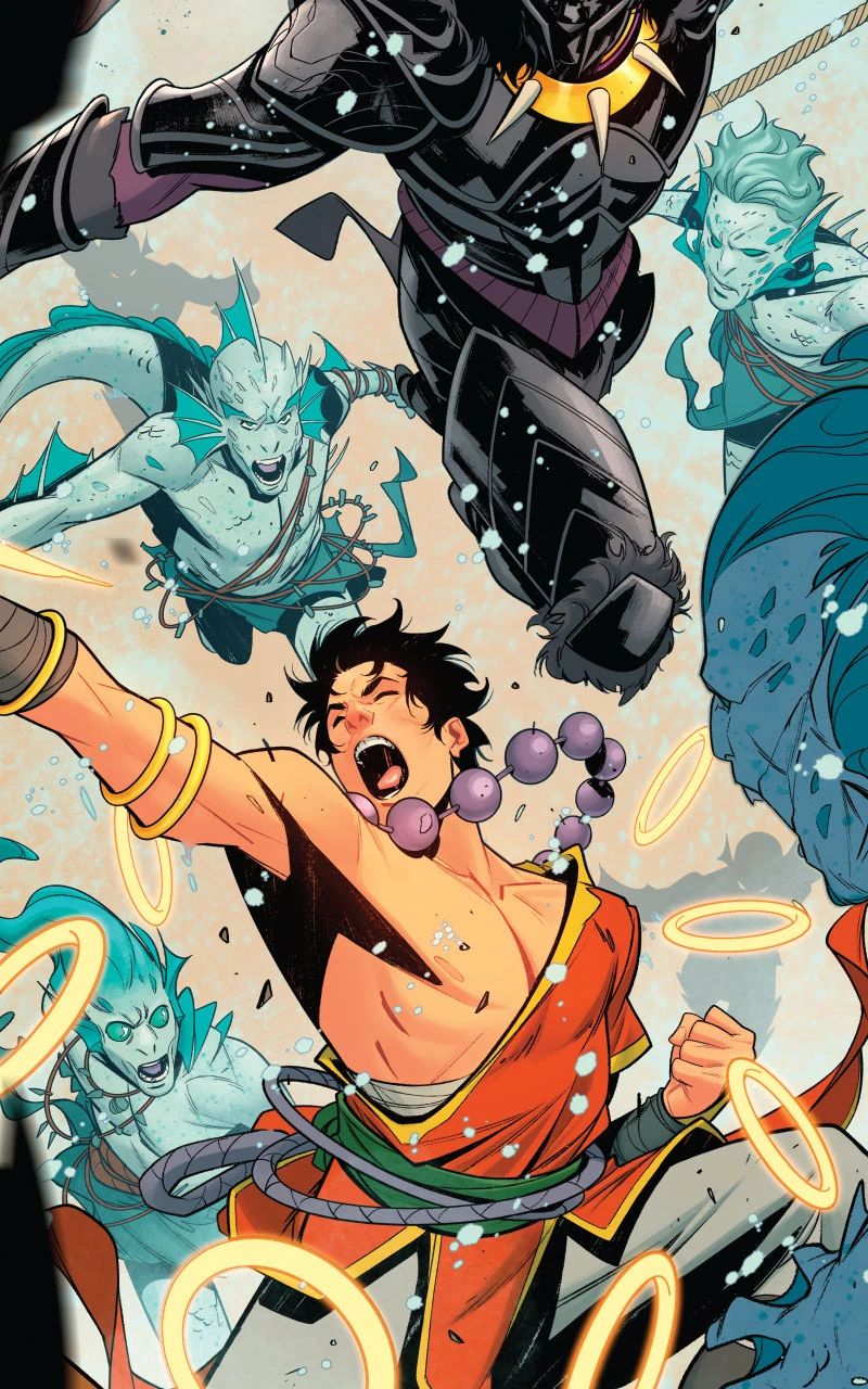 Shang-Chi and Black Panther fight in Realmguard Infinity Comic #3