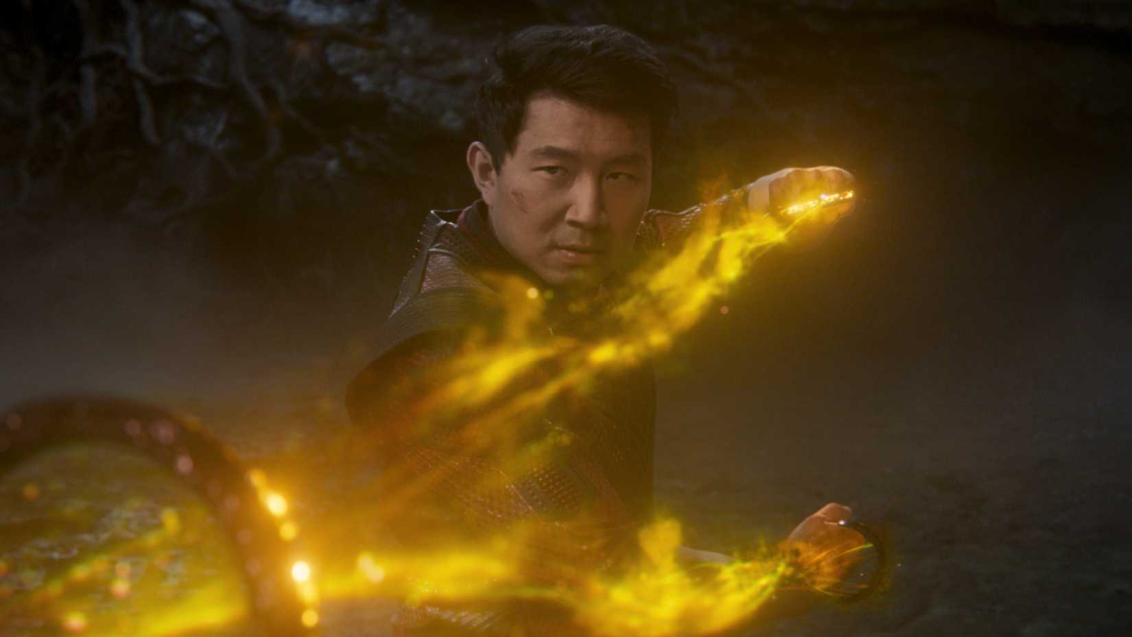 Simu Liu wielding magical powers in Shang-Chi and the Legend of the Ten Rings