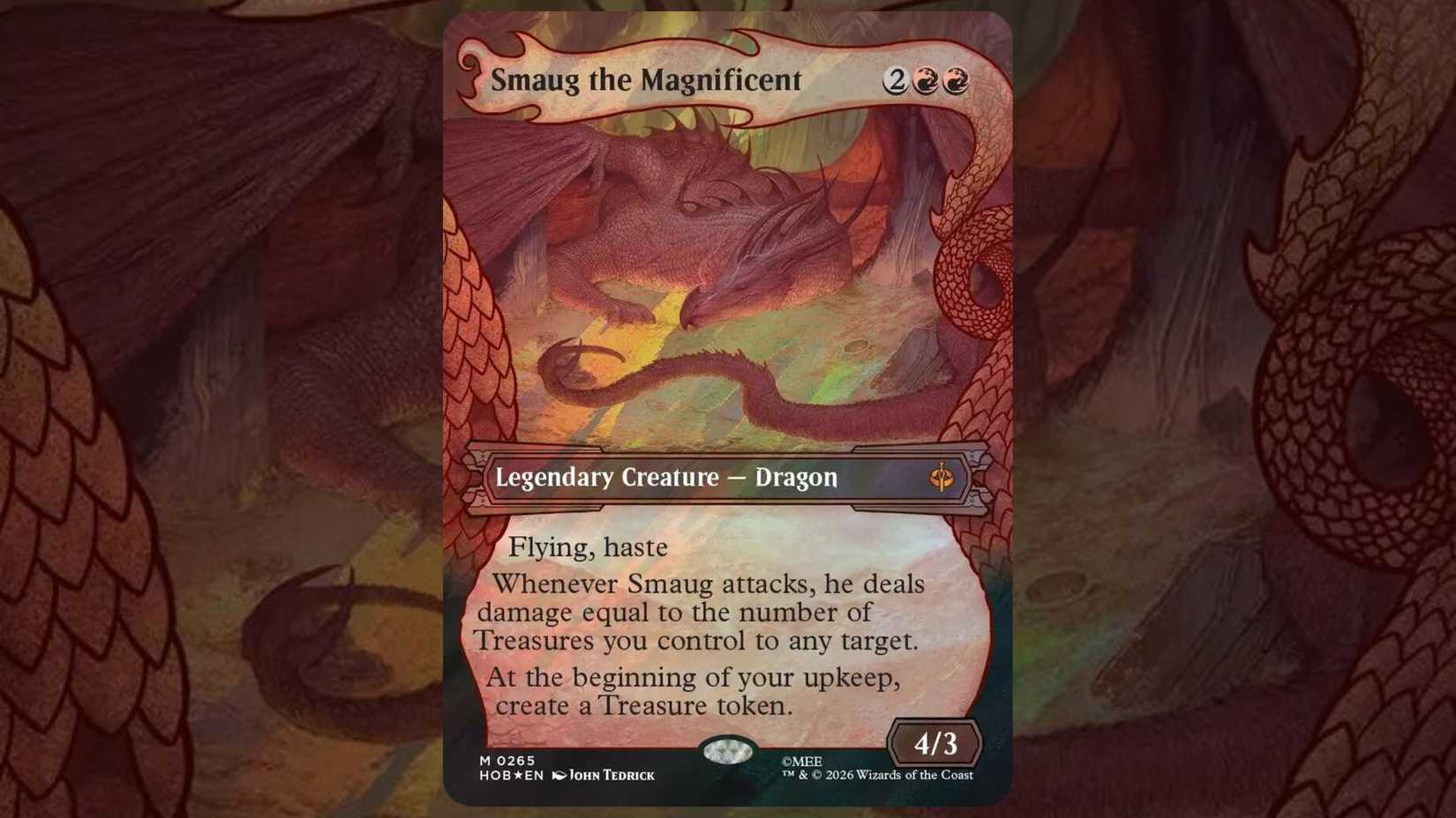 smaug the magnificent 265 MtG card from Hobbit
